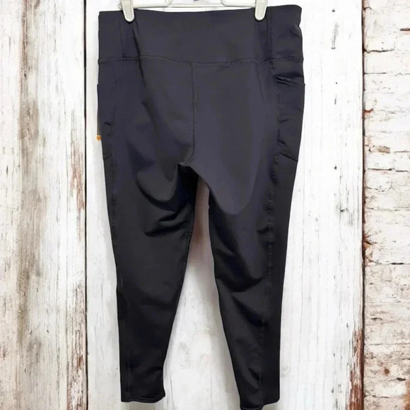 Emily B Activewear Women's Leggings Size Large Mesh Leg Panels Dark Blue New - Picture 3 of 10